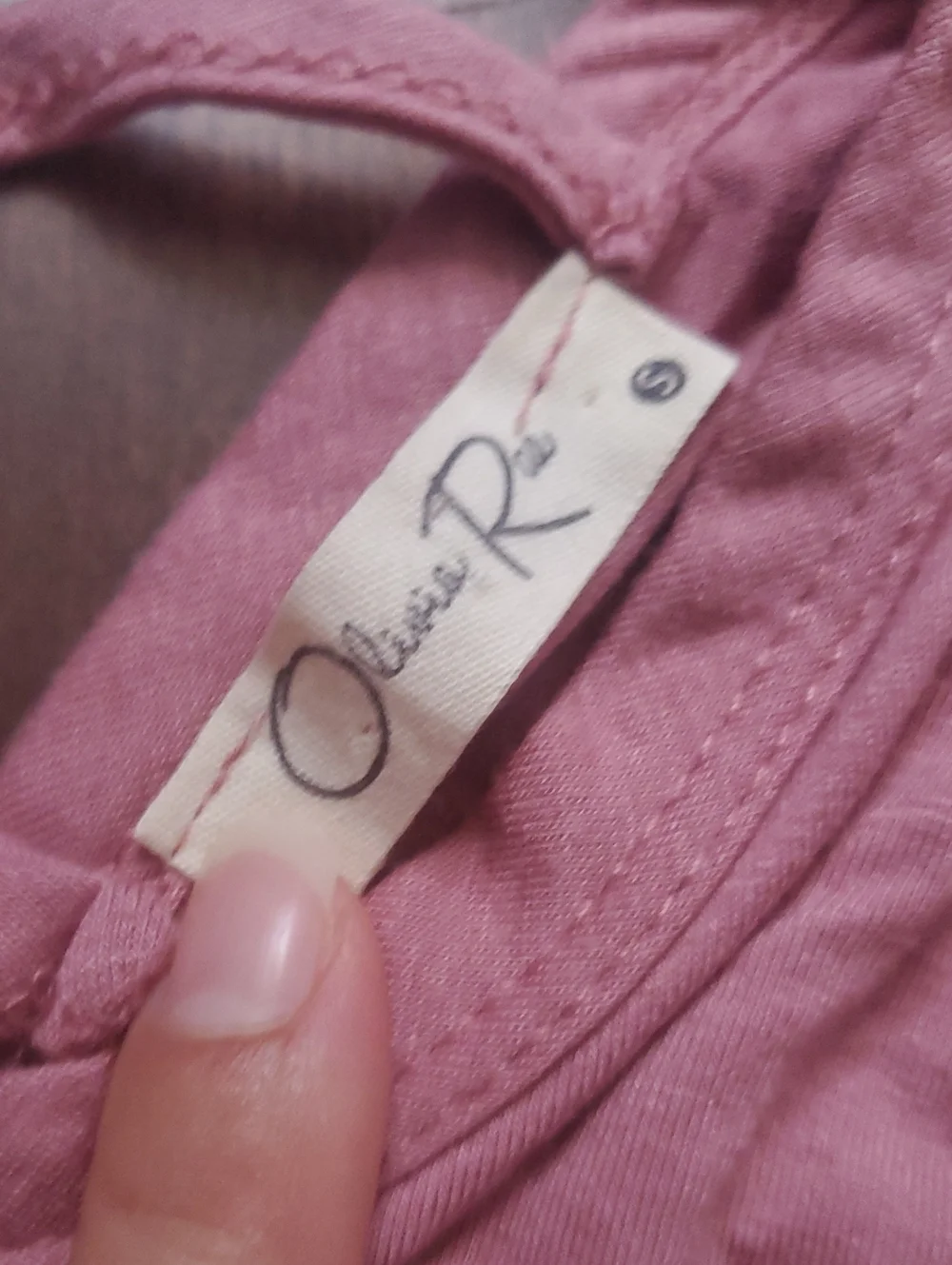 Olivia Rea Mauve Size Small Coton Soft Flowy Short Sleeve Casual Dress